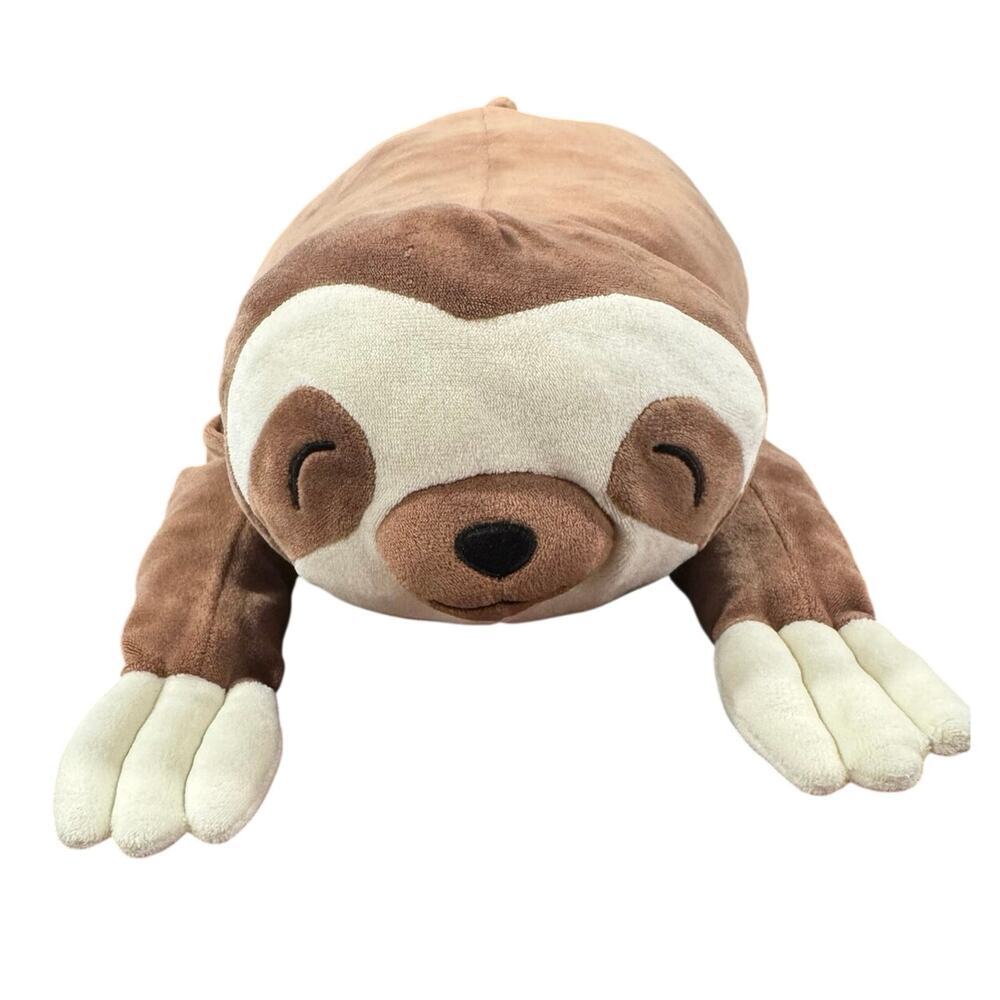 Go! Games Snoozimal 20" Flash the Sloth Pillow Plush Squishy Cream Brown Stuffy